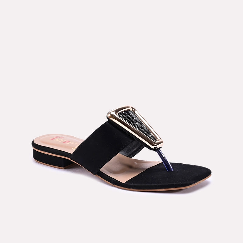 Black Fancy Flip Flops 0412810