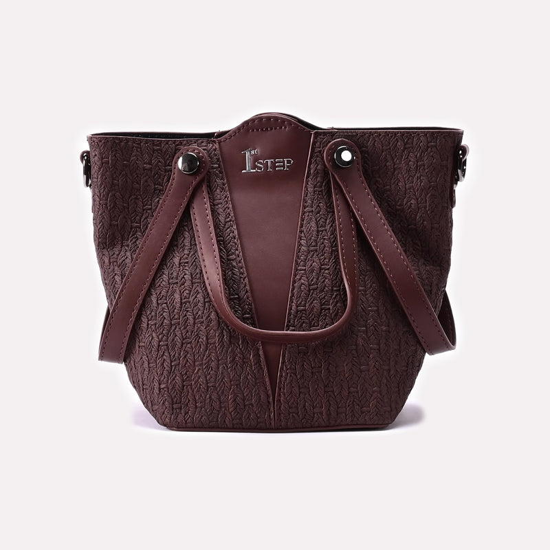 Casual Hand Bag Brown 0322298
