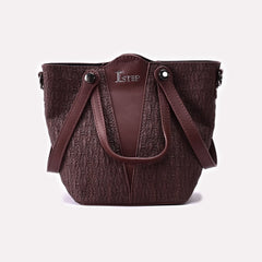 Casual Hand Bag Brown 0322298