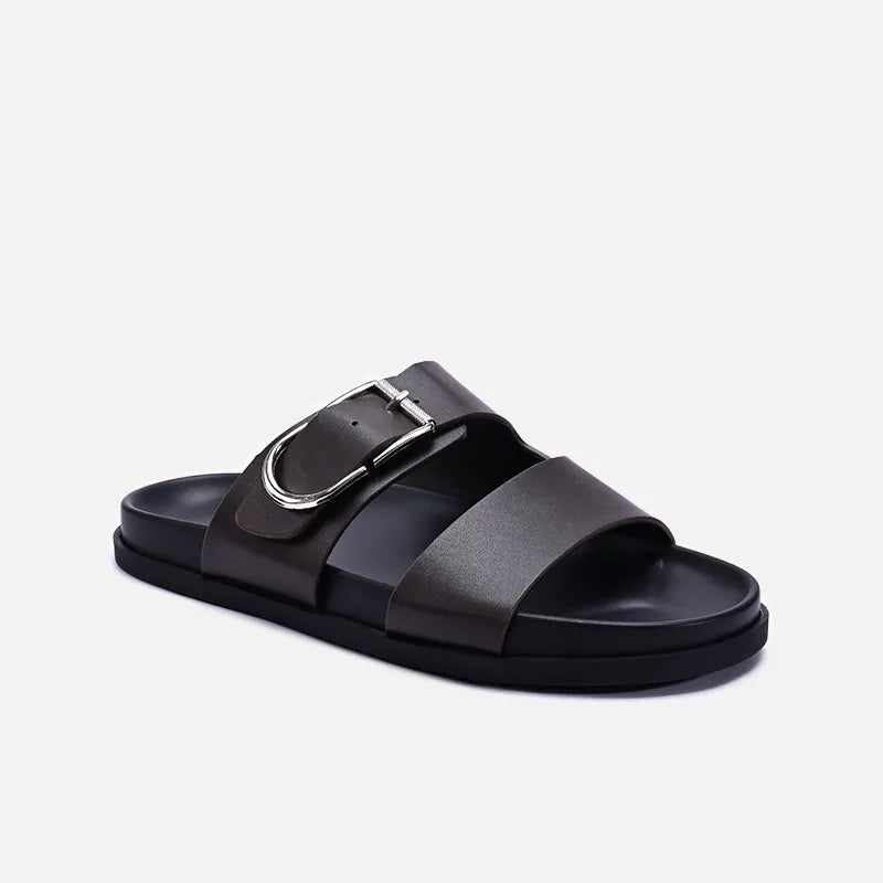 Dark Brown Casual Slides For Men 0151108