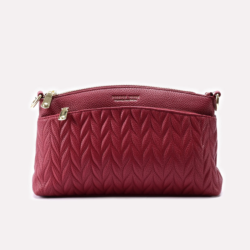 Casual Hand Bag Maroon 0322278