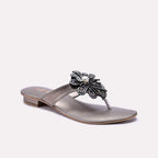 Gray Fancy Flip Flops 0412653