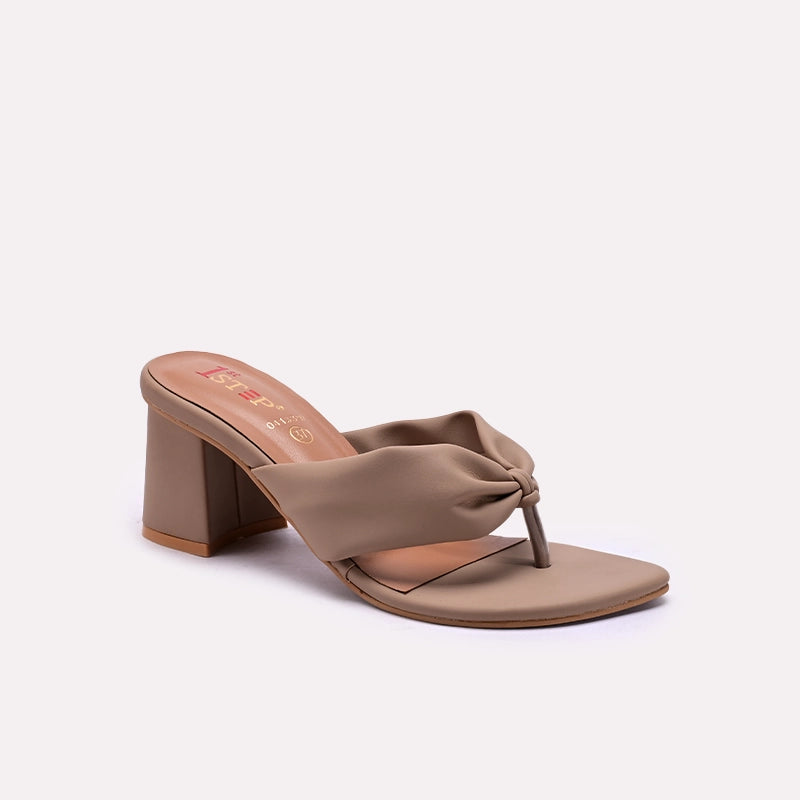 Fawn Womens Block Heel Casual Slippers 0413392