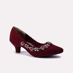 Bridal Court Shoes Maroon 0450057