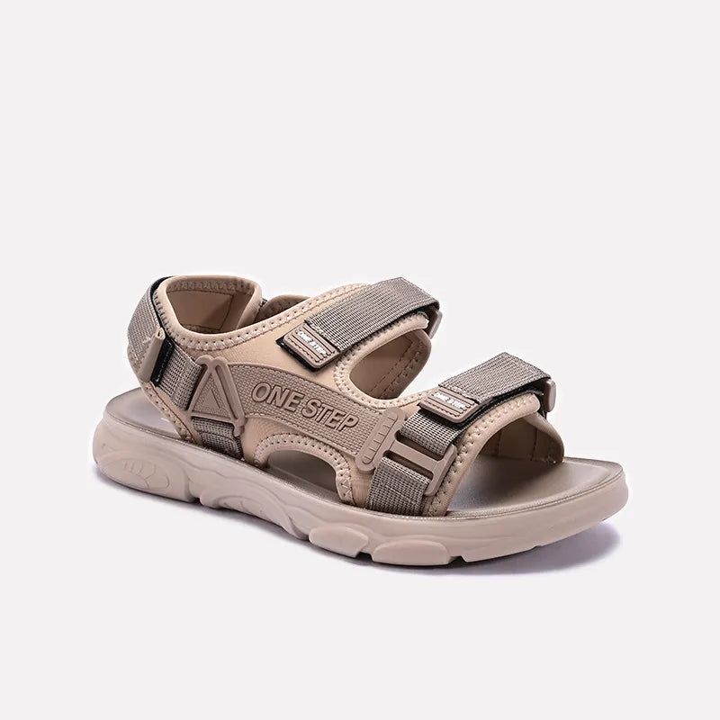 Khaki Velcro Strap Sandals 0141182