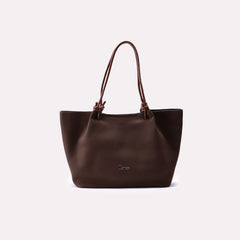 Casual Shoulder Bag Dark Brown 0331771