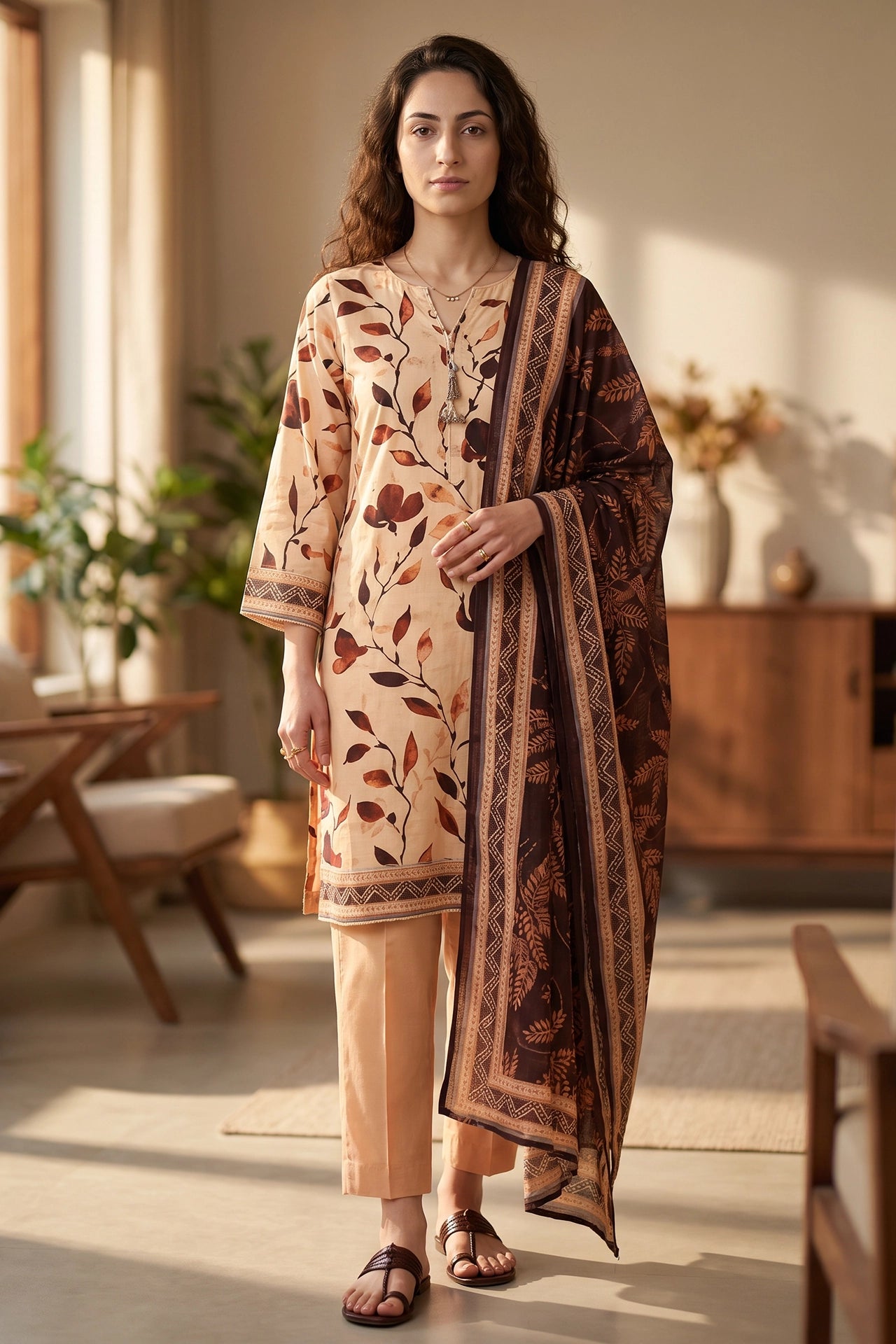 Auburn - 3 Piece Stitched Lawn Suit 15R1116