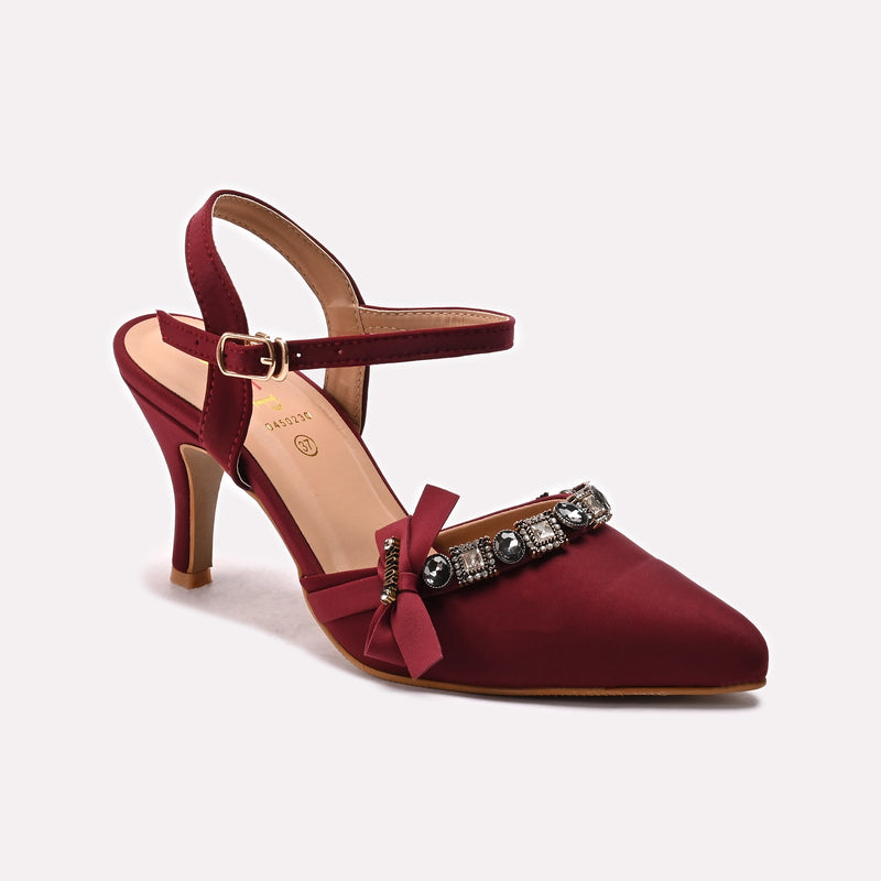 Fancy Court Shoes Maroon 0450230