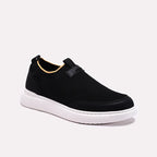 Black Mens Slip On Sneakers 0120608