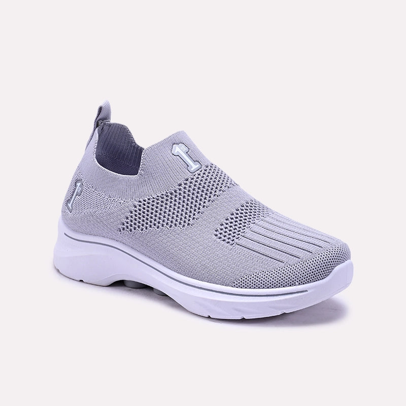 Gray Slip On Sneakers Women 0440812