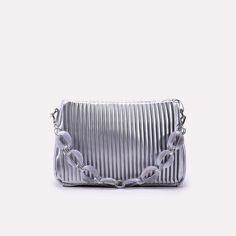 Silver Casual Hand Bags 0322020