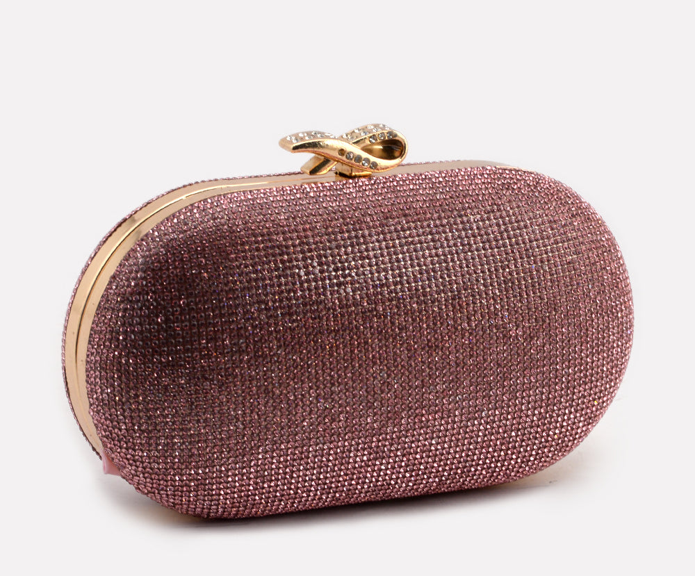 Gold rhinestone clearance clutch