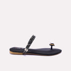 Black Fancy Flat Slippers 0412776