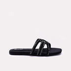 Black Womens Fancy Slippers 0412944