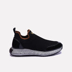 Black Slip On Walking Sneakers 0120560