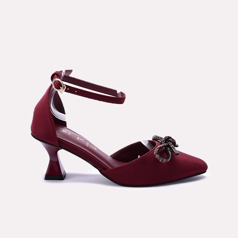 Fancy Court Shoes Maroon 0450121