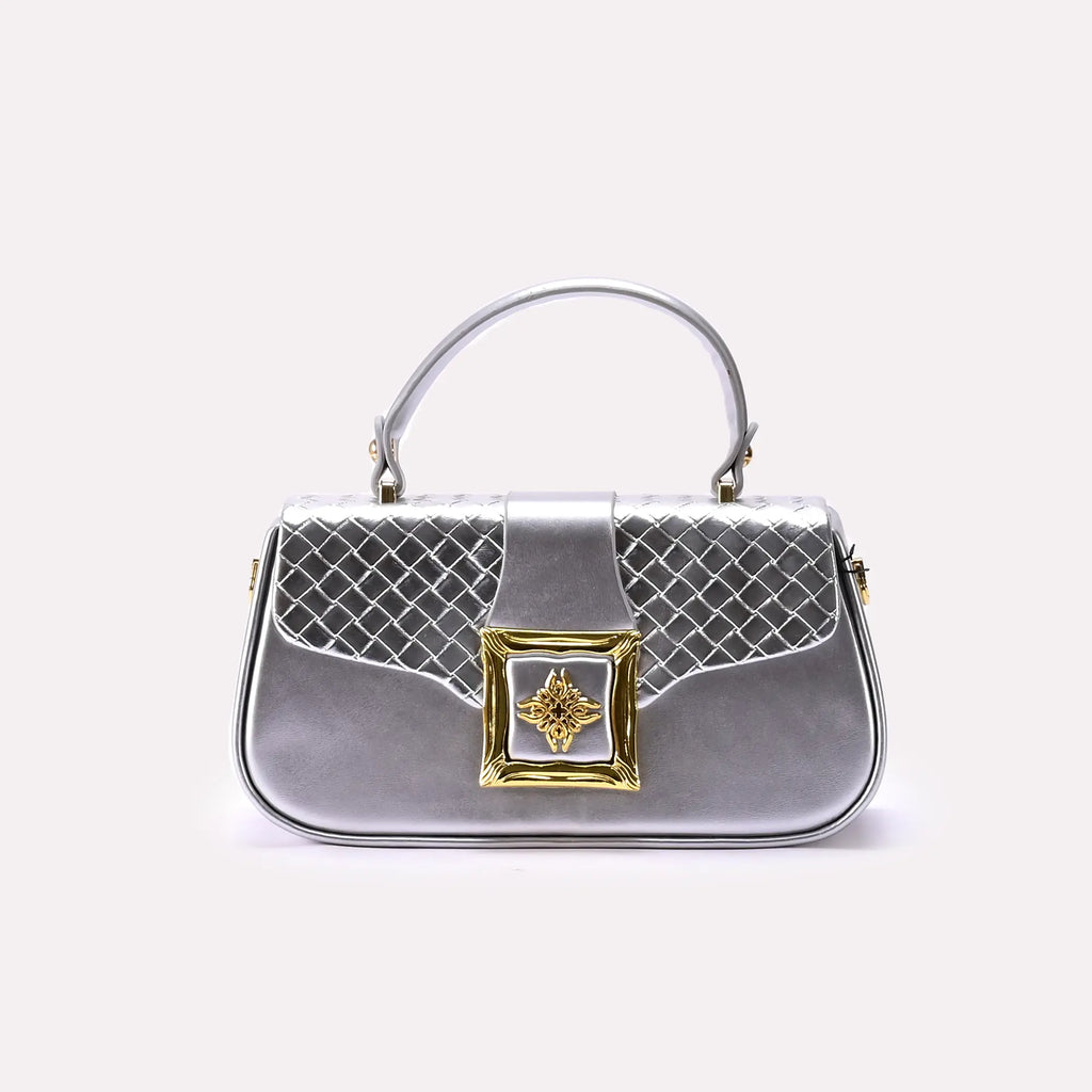Casual Hand Bags Silver 0322158