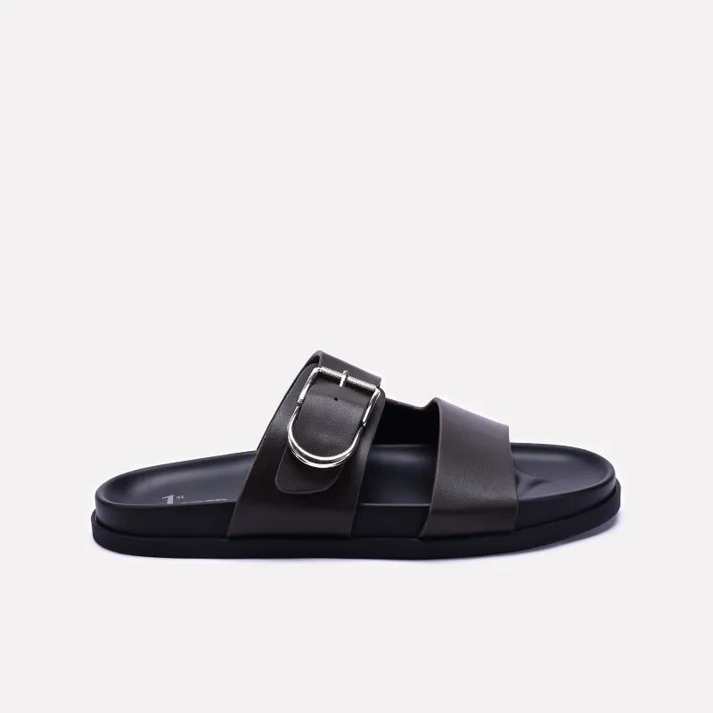 Dark Brown Casual Slides For Men 0151108