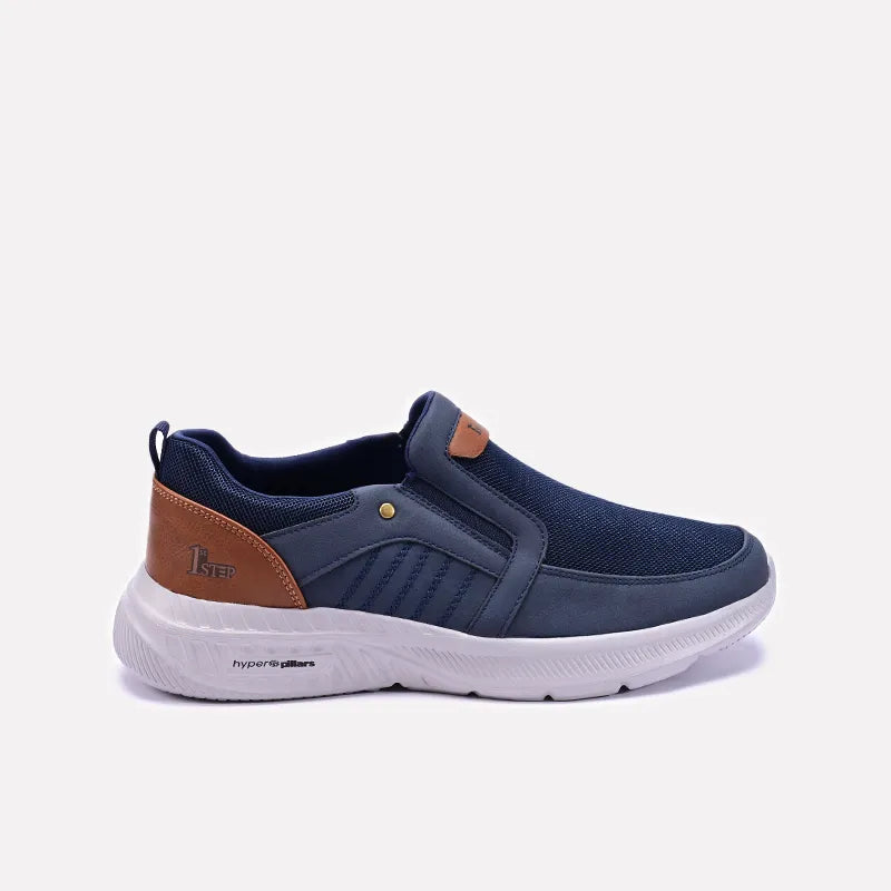 Blue Casual Slip On Sneakers 0120556