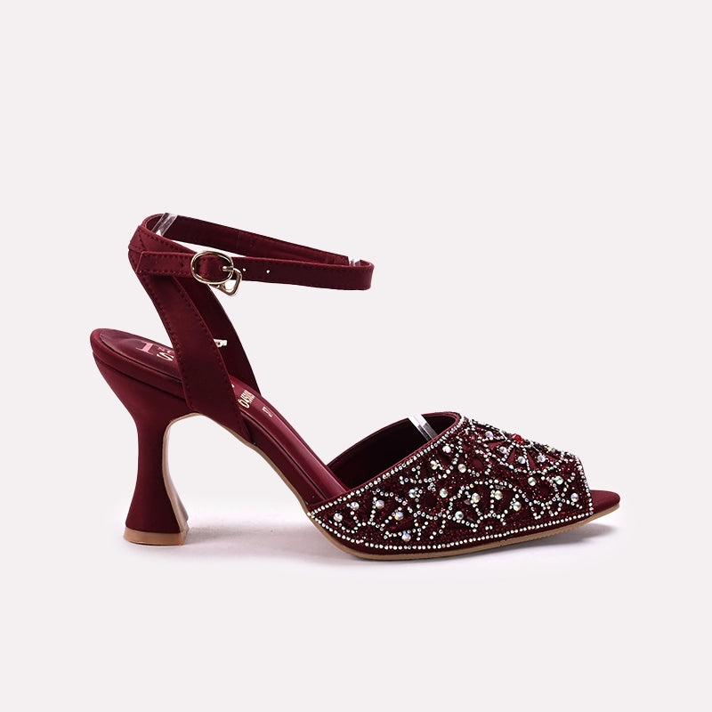 Bridal Court Shoes Maroon 0450095