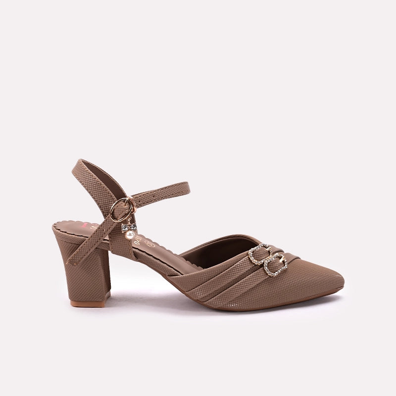 Fancy Court Shoes Brown 0450101
