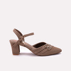 Fancy Court Shoes Brown 0450101