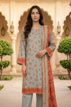 Mirelle Bloom – 3 Piece Stitched Viscose Linen Suit 1512302