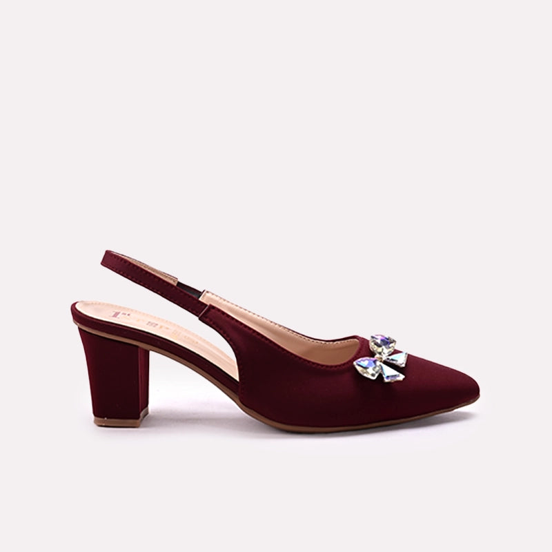 Fancy Court Shoes Maroon 0450080