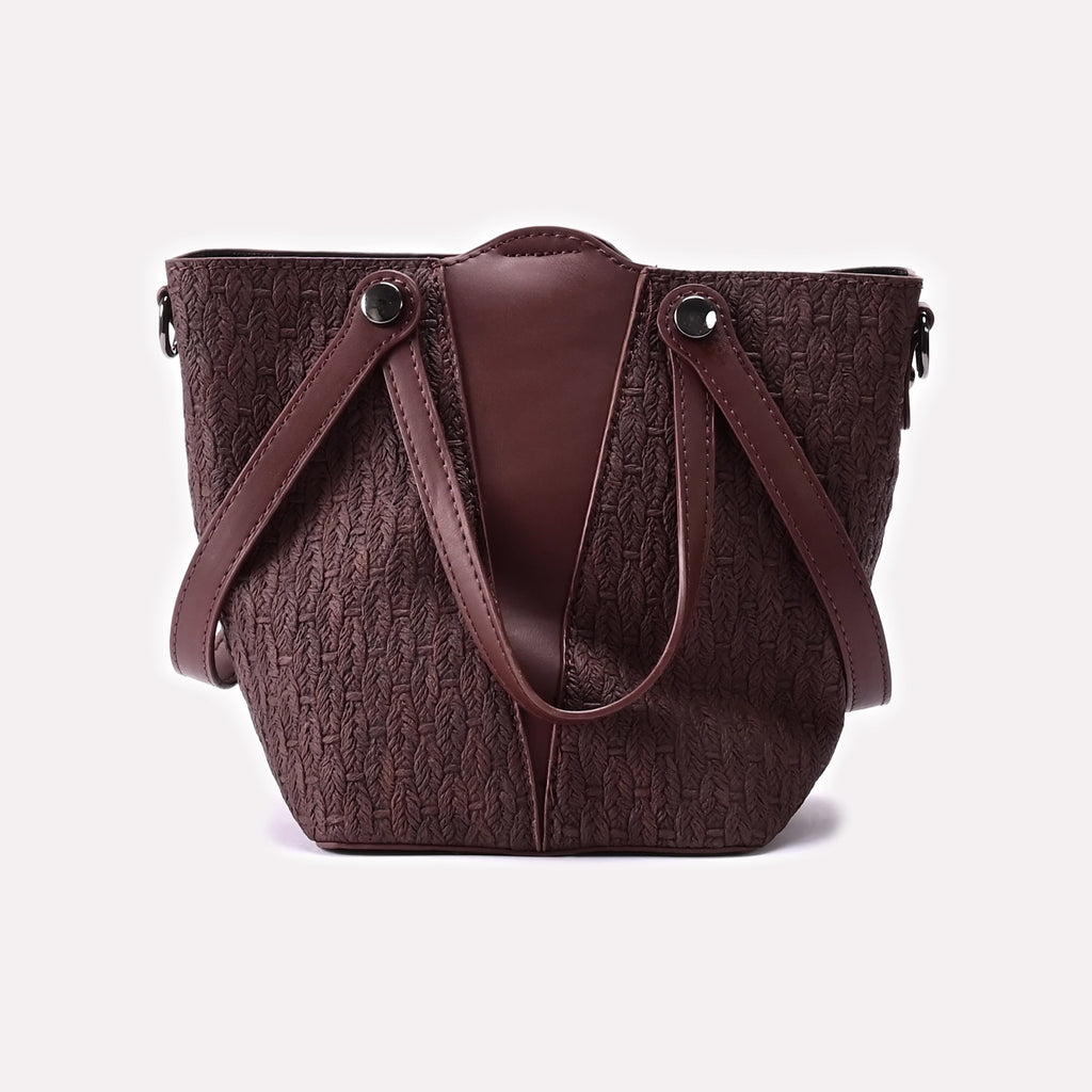 Casual Hand Bag Brown 0322298