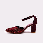 Bridal Court Shoes Maroon 0450046