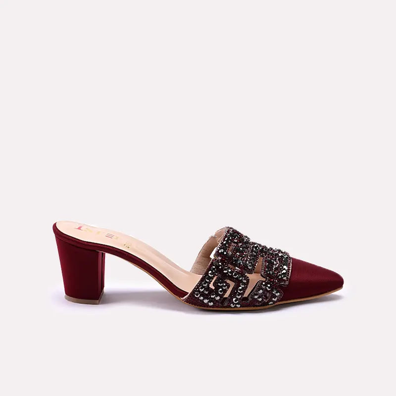 Fancy Court Shoes Maroon 0450137