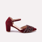 Fancy Sandal Maroon 0450131