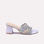 Silver Heel Slippers 0412657