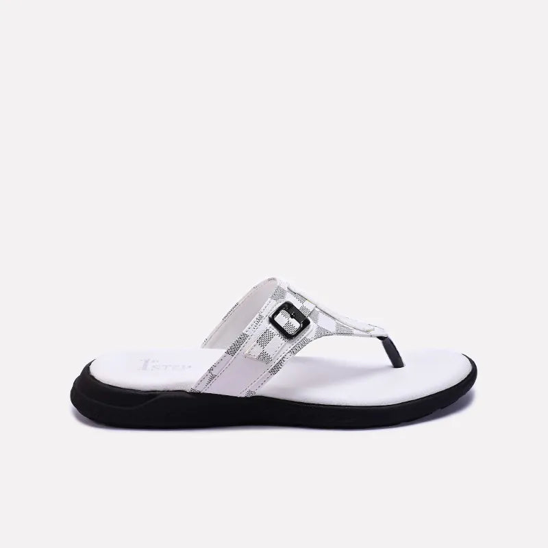 mens White Comfy Flip Flops