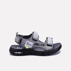 Gray Velcro Strap Sandals 0141181