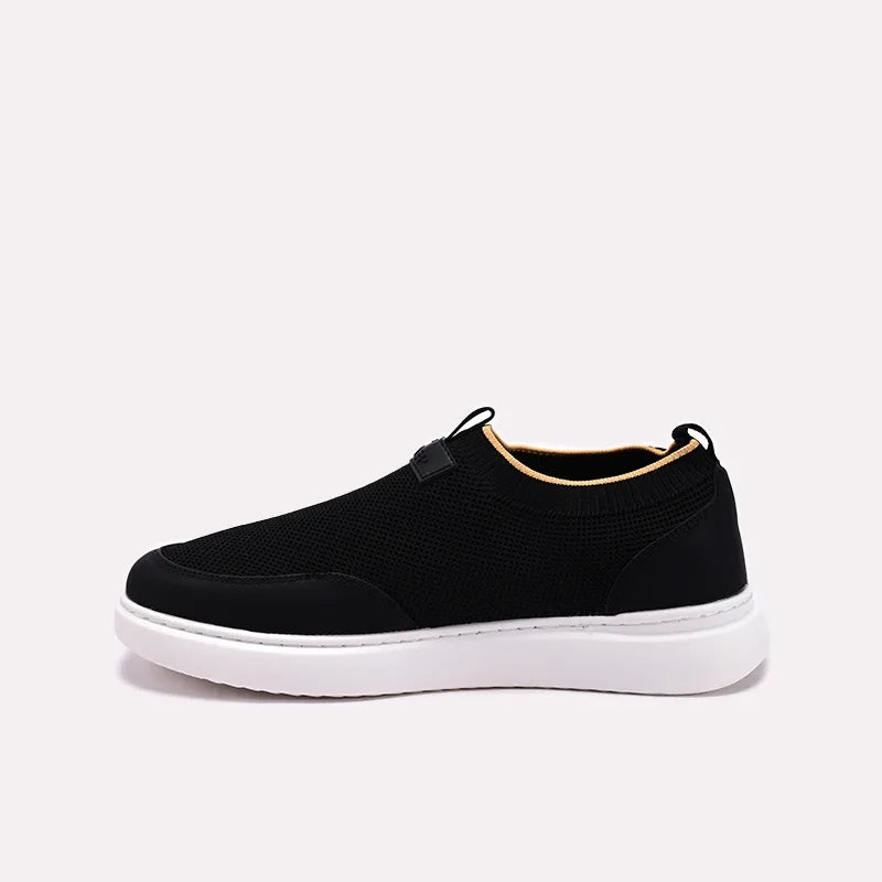 Black Mens Slip On Sneakers 0120608