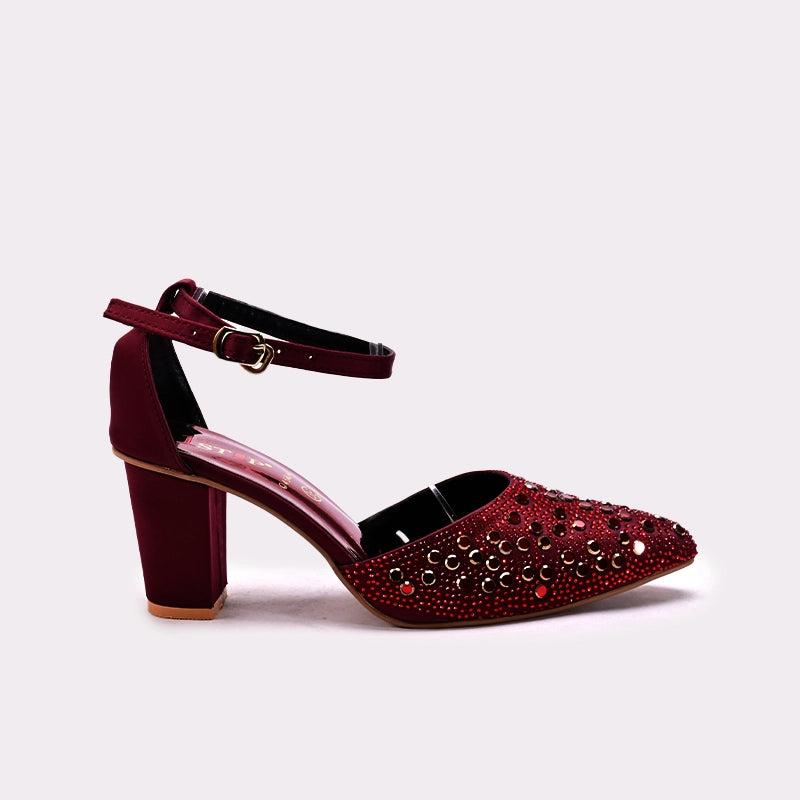 Bridal Court Shoes Maroon 0450046