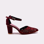 Bridal Court Shoes Maroon 0450046