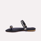 Black Fancy Flat Slippers 0412776