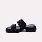 Black Chunky Casual Slippers 0412899