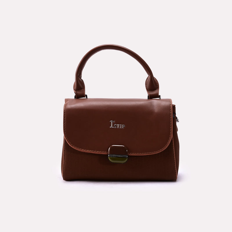 Casual Hand Bag Brown 0322185