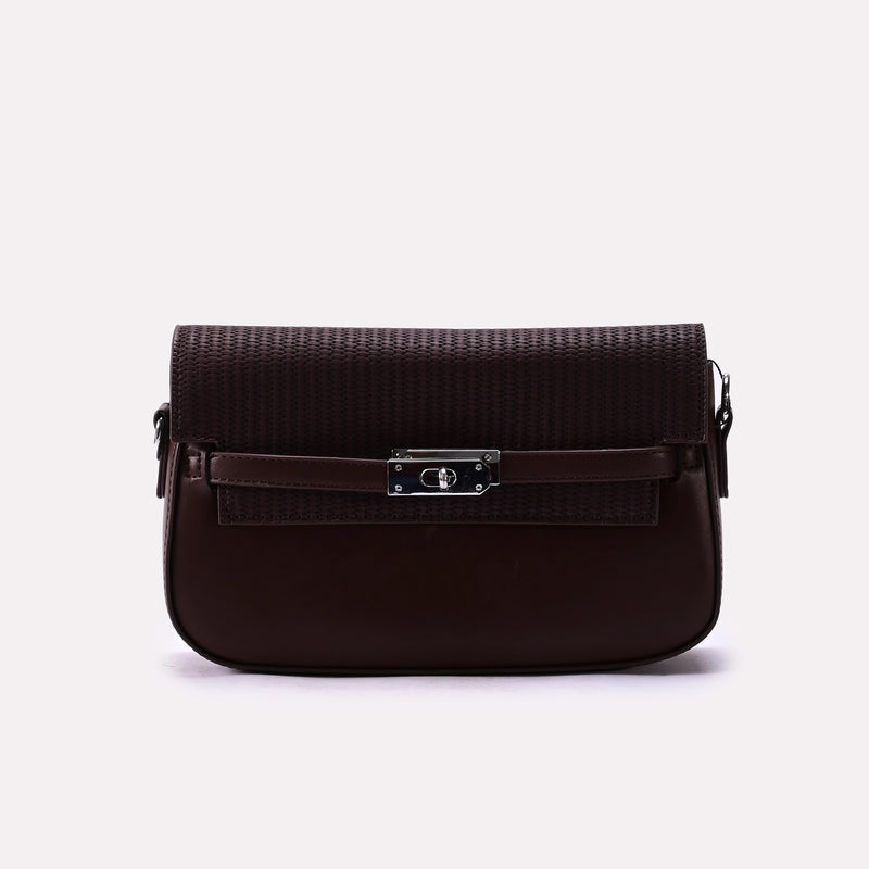 Casual Hand Bag Dark Brown 0322189