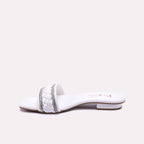 White Fancy Flat Slippers 0412838