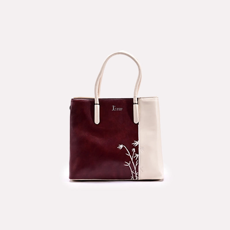 Maroon Ladies Casual Shoulder Bag 0331440