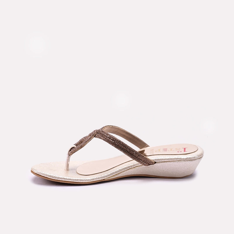 Gold Womens Fancy Slippers 0413075