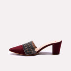 Fancy Court Shoes Maroon 0450136