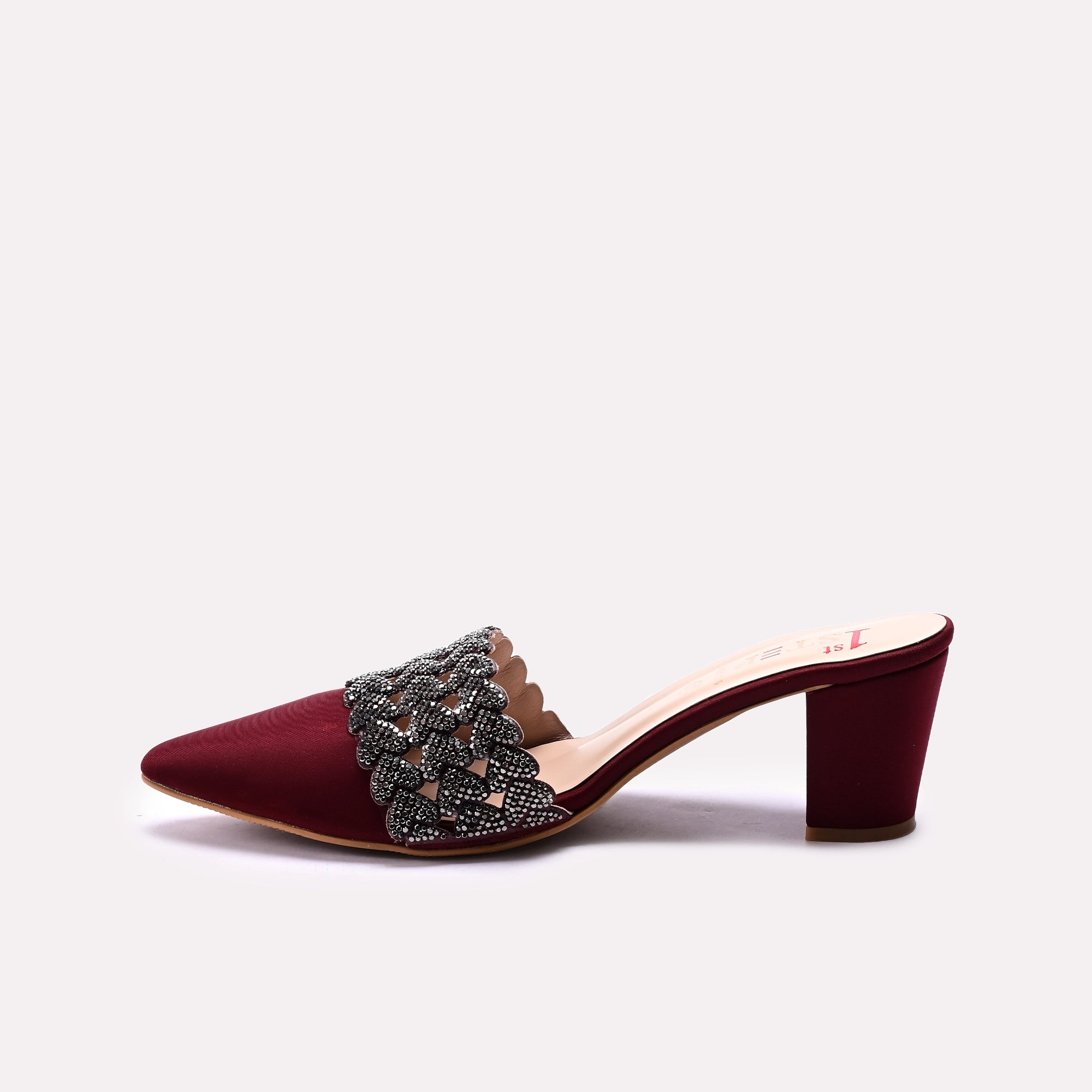 Fancy Court Shoes Maroon 0450136