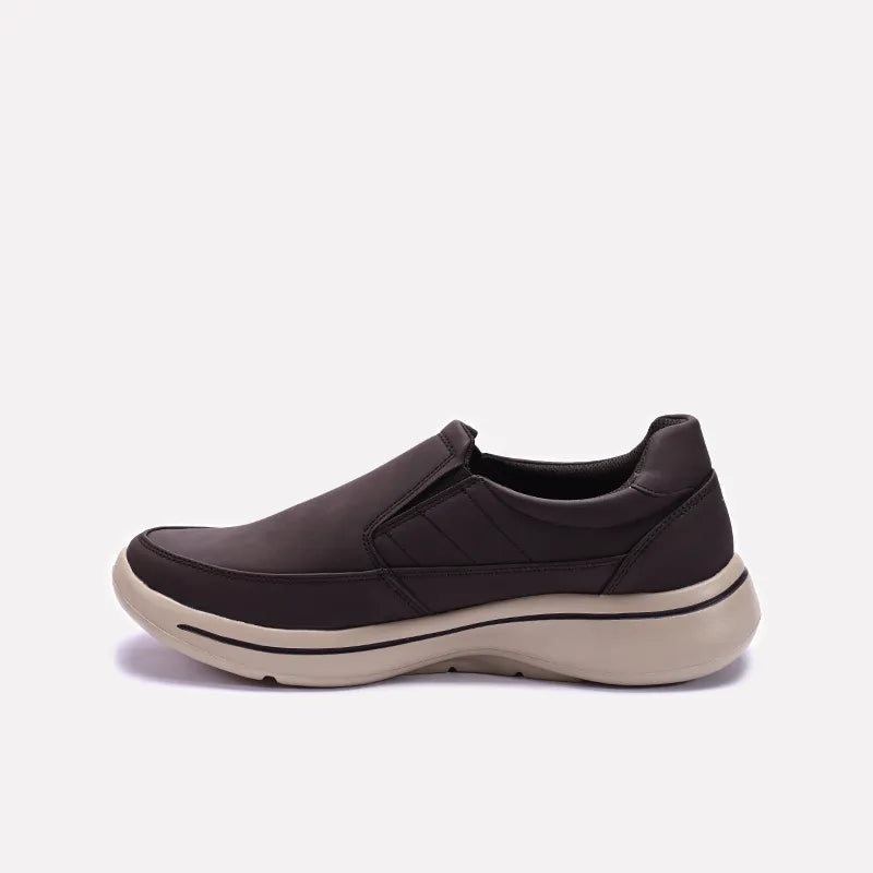 Brown Comfy Slip On Sneakers 0120567