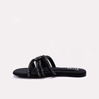Black Womens Fancy Slippers 0412944