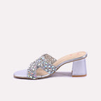 Silver Heel Slippers 0412657